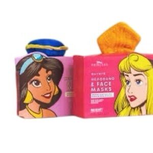 Mad Beauty Disney Princess 2 Pack Jasmine& Aurora  Headband & Face Masks Set